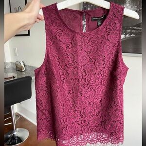 Banana Republic Maroon Lace Top